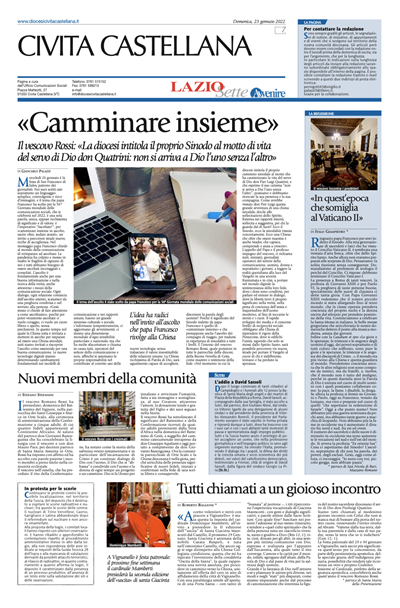 Avvenire - pagina diocesana del 23/01/2022
